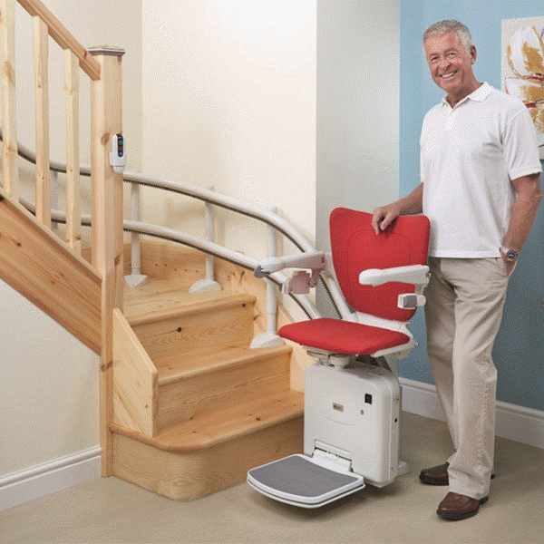 SAN DIEGO CURVED CHAIR STAIR LIFT BY HANDICARE